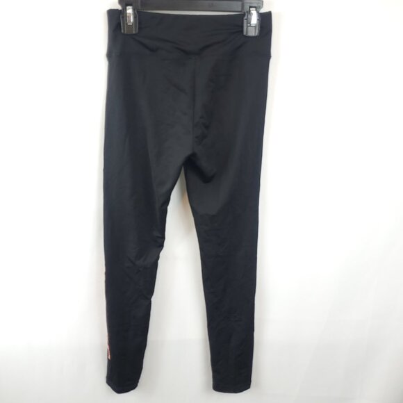 Justice Girls Sz 10 Black Leggings JUSTICE Pink Glitter Sparkle Logo Leg - Picture 5 of 9